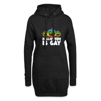 Halloween ist schwul - Hoodie-Kleid - Schwarz - Vorne