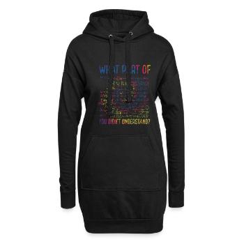 Drôle de formule mathématique en coloré - Sweat-shirt à capuche long Femme - noir - Devant
