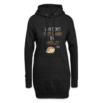 Pourquoi ne partagez-vous pas la couverture? - Sweat-shirt à capuche long Femme - noir - Devant