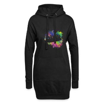 Navigation de plaisance d’été colorée - Sweat-shirt à capuche long Femme - noir - Devant