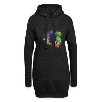 Randonnée en été - Sweat-shirt à capuche long Femme - noir - Devant