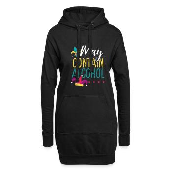 May contain alcohol - Hoodie Dress - black - Front