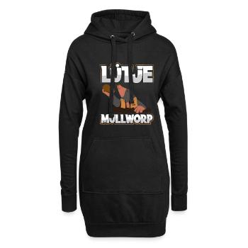 Lütje Mullworp - Sweat-shirt à capuche long Femme - noir - Devant