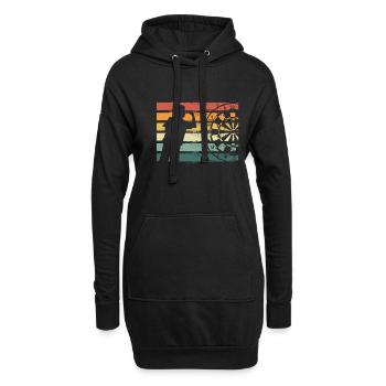 Dartmann sur un jeu de fléchettes rétro - Sweat-shirt à capuche long Femme - noir - Devant