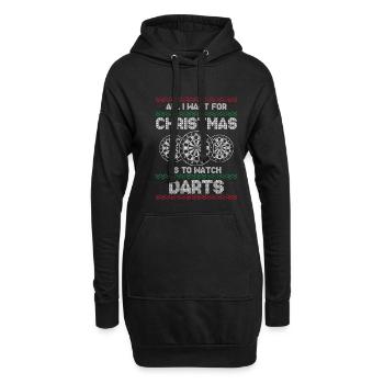 Ich Möchte Dart Sehen - Hoodie-Kleid - Schwarz - Vorne