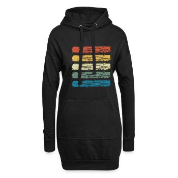 Flèches colorées vintage - Sweat-shirt à capuche long Femme - noir - Devant