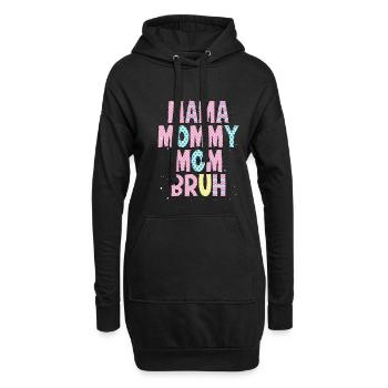 Süße Mama Wörter In Pink - Hoodie-Kleid - Schwarz - Vorne