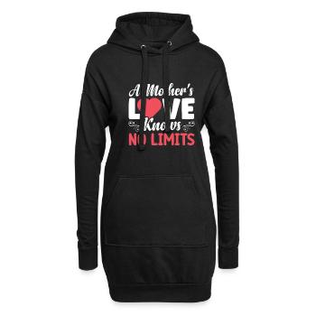 L’amour d’une mère ne connaît pas - Sweat-shirt à capuche long Femme - noir - Devant
