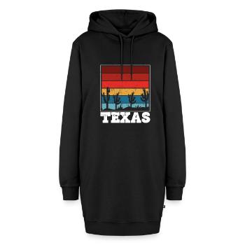 Texas Rétro Vintage - Sweat-shirt à capuche long Femme - noir - Devant