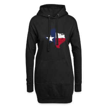 Ich Liebe Den Bundesstaat Texas - Hoodie-Kleid - Schwarz - Vorne