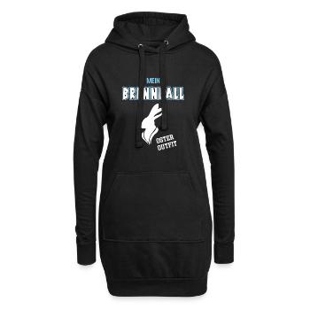 Brennball Oster Outfit Brennballspieler Ostern - Hoodie-Kleid - Schwarz - Vorne