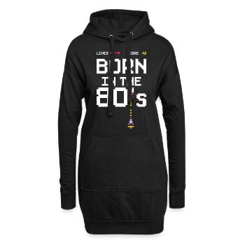 42. Geburtstag Geboren in den 80´ern Gamer Arcade - Hoodie-Kleid - Schwarz - Vorne