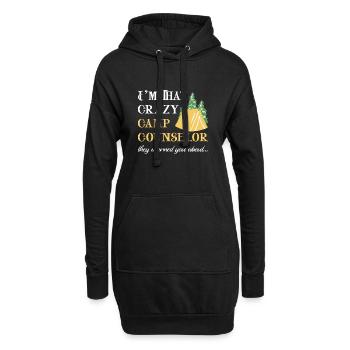 Zeltlager Leiter Sommercamp - Hoodie-Kleid - Schwarz - Vorne