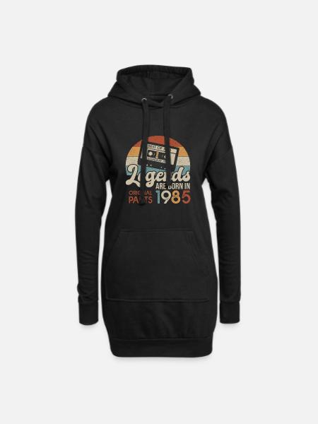 1985 Jahrgang Geburtstag geboren 1985 - Hoodie-Kleid - Schwarz