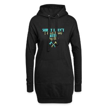 Axt werfen Axtwerfen - Hoodie-Kleid - Schwarz - Vorne