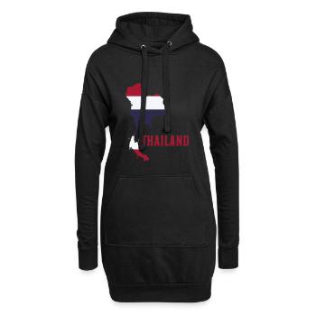 Thailand - Hoodie-Kleid - Schwarz - Vorne