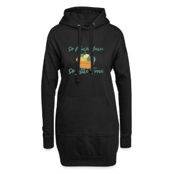 Tant de fil si peu de temps à crocheter - Sweat-shirt à capuche long Femme - noir - Devant
