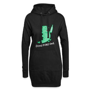 Dino for one (c) - Hoodie Dress - black - Front
