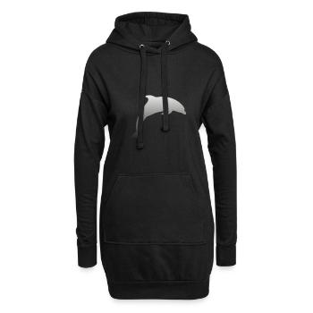 Delfin - Hoodie-Kleid - Schwarz - Vorne