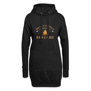 Zeltlager Leiter Sommercamp - Hoodie-Kleid - Schwarz - Vorne