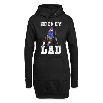 Hockey Dad Eishockey - Hoodie-Kleid - Schwarz - Vorne