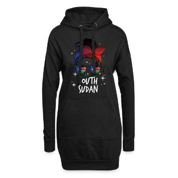 Sud Soudan - Sweat-shirt à capuche long Femme - noir - Devant