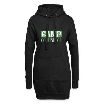 Zeltlager Leiter Sommercamp - Hoodie-Kleid - Schwarz - Vorne