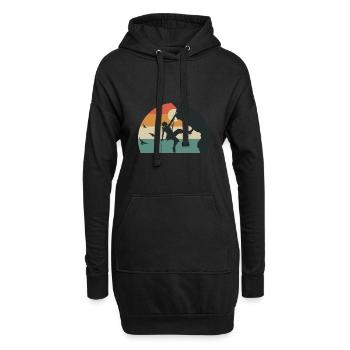 CLIMB Klettern Klettern Frau - Hoodie-Kleid - Schwarz - Vorne