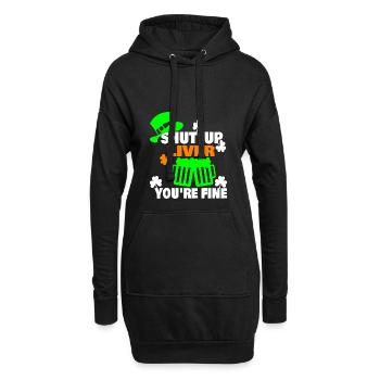 St. Patrick's Day lustiges, einzigartiges Design - Hoodie-Kleid - Schwarz - Vorne