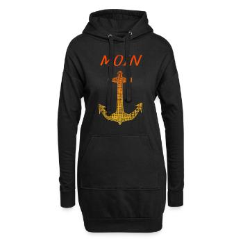 Moin - Hoodie-Kleid - Schwarz - Vorne