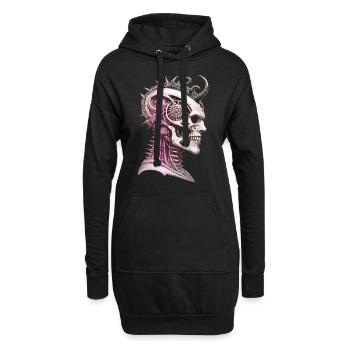 The age of madness - Hoodie-Kleid - Schwarz - Vorne
