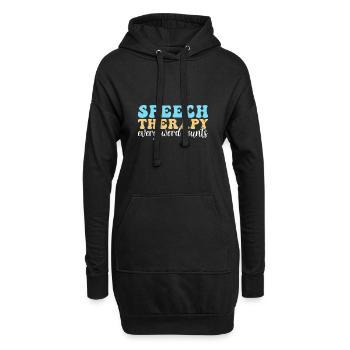 Sprachtherapie Sprachtherapeut - Hoodie-Kleid - Schwarz - Vorne