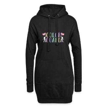Color Guard - Hoodie-Kleid - Schwarz - Vorne