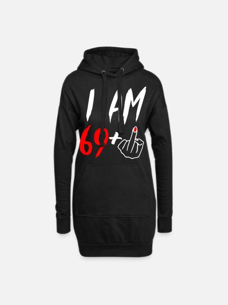 70th birthday - Hoodie Dress - black