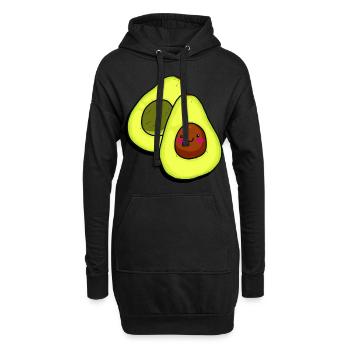 Avocados Advokado Avokado Lustig witzig Vegi Vegan - Hoodie-Kleid - Schwarz - Vorne