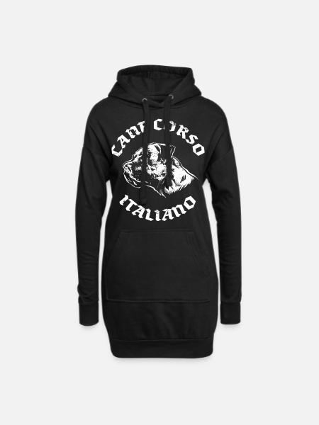 Cane Corso Italiano - Hoodie-Kleid - Schwarz