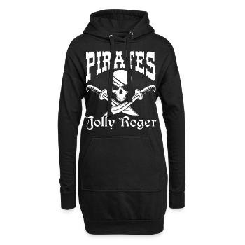 Pirates Pirates Jolly Roger - Sweat-shirt à capuche long Femme - noir - Devant