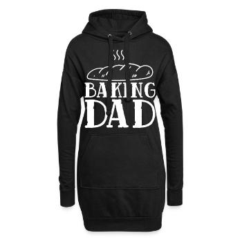 Backen Papa Bäcker Bäckerei Gebäck Bäckerin - Hoodie-Kleid - Schwarz - Vorne