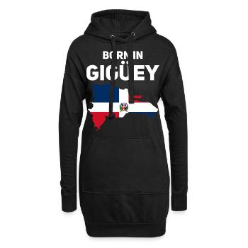 Dominikanische Republik - Hoodie-Kleid - Schwarz - Vorne
