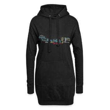 Ponta Delgada São Miguel Azoren - Hoodie-Kleid - Schwarz - Vorne
