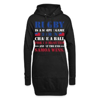 Le rugby est un jeu simple Samoa Rugby - Sweat-shirt à capuche long Femme - noir - Devant