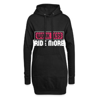 Travailler moins, rouler plus - La liberté de la route - Sweat-shirt à capuche long Femme - noir - Devant