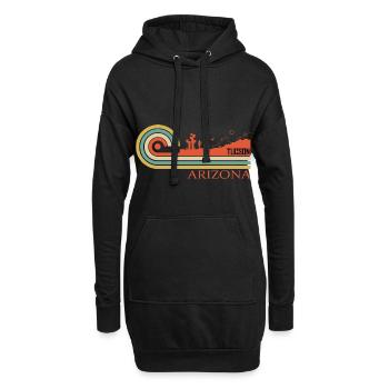 Tucson Arizona AZ City Vintage - Hoodie-Kleid - Schwarz - Vorne