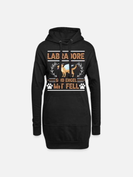 Labradore sind Engel mit Fell - Hoodie-Kleid - Schwarz