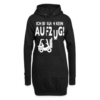 Staplerfahrer Lagerist Gabelstaplerfahrer Stapler - Hoodie-Kleid - Schwarz - Vorne