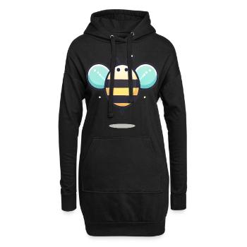 Illustration d’abeille mignonne minimaliste - Sweat-shirt à capuche long Femme - noir - Devant
