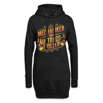 Mechaniker und Auftragsgriller - Hoodie-Kleid - Schwarz - Vorne