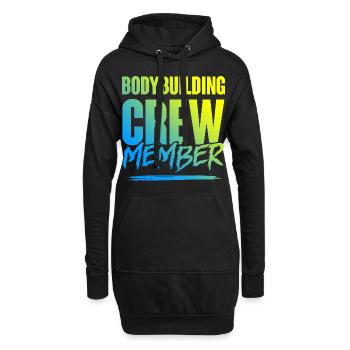 Équipe de musculation - Sweat-shirt à capuche long Femme - noir - Devant