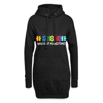Je suis perplexe bien au-delà de l’heure du coucher - Sweat-shirt à capuche long Femme - noir - Devant