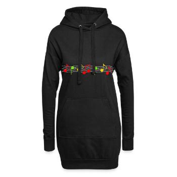 Reggae Musique Afrique Jamaica Rastafari - Sweat-shirt à capuche long Femme - noir - Devant